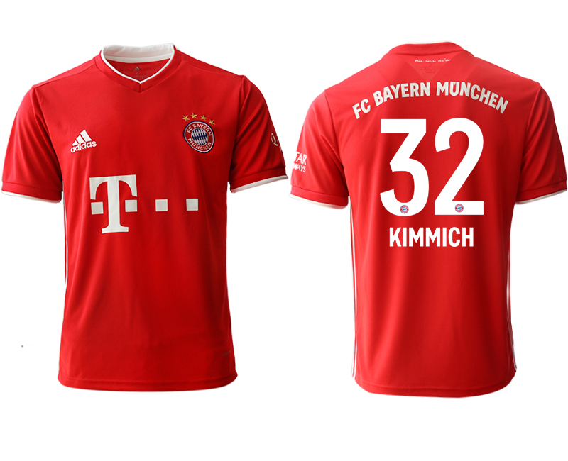 Men 2020-2021 club Bayern Munich home aaa version #32 red Soccer Jerseys